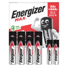 Energizer 勁量 持久型鹼性電池3號AA 8入+4號AAA 2入組, 1組, 1組