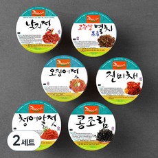 강경신안상회 반찬을부탁해 나홀로용 오징어젓 100g + 낙지젓 100g + 청어알젓 100g + 진미채 100g + 멸치조림 100g + 콩조림 100g 세트 (냉동), 2세트