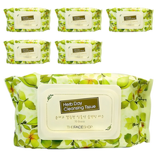 THE FACE SHOP 菲詩小舖 草本日潔面紙, 70入, 6個