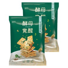 盛香珍 酵母覺醒 紫菜青蔥蘇打餅 植物五辛素, 280g, 2袋
