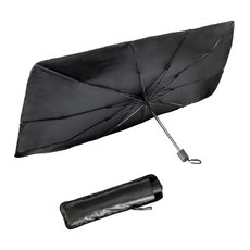 벤딕트 차량용 앞유리 햇빛가리개 우산형 135 x 80 cm, 135X80cm, 1개, 블랙