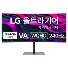 LG전자 WQHD 울트라기어 게이밍 커브드 모니터 방문설치, 86.4cm, 34G630A