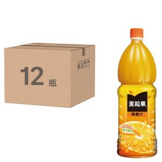 Minute Maid 美粒果 柳橙汁 12瓶, 添加天然果肉, 含200天日照的陽光果粒, 使用進口柳橙整顆壓榨, 1.25L