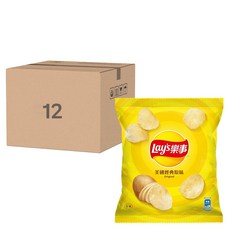 Lay's 樂事 洋芋片 美國經典原味, 34g, 12包