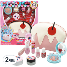 Candygirl 아동용 파우치 종합 메이크업 세트 랜덤발송, 메이크업 도구 9종, 2세트