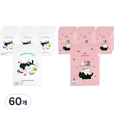 핑크풋 800 냥냥 홀더 파일 2종 x 10p 세트, 랜덤발송, 60개 랜덤발송, 60개