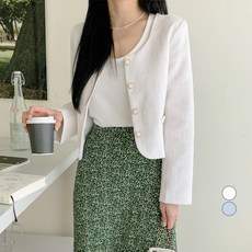 트위드크롭자켓