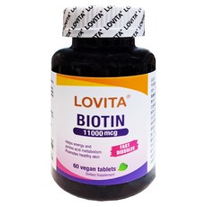 Lovita 生物素素食錠，11000mcg，60 錠, 60顆, 15g, 1罐