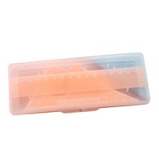七個拉鍊柔和三角形量角器 4 件套, 橘色, 1組