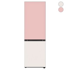 [색상선택형]LG 모던엣지 냉장고 오브제컬렉션 글라스 344L Q342AAA133, Q342GPB133S, 핑크(상단) + 베이지(하단)