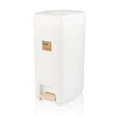 BLANC 質感方形踏式垃圾桶 20L, 白色, 1個