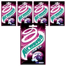 Airwaves 極酷嗆涼無糖口香糖 紫冰野莓, 28g, 5包