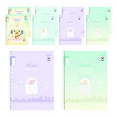 Penpia 1000 Spring 1-6 Music Boy's Elementary Note 10p, 隨機發貨, 1個