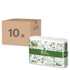 LIVI 優活 小捲筒衛生紙 270張x6捲x10袋, 100%原生紙漿，可溶於水中，不阻塞馬桶, 6捲, 10袋