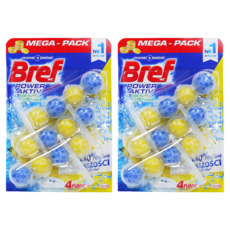 Bref 妙力 掛鉤式馬桶潔廁球 檸檬香 Set 12顆, 掛勾設計 清潔球, 150g, 2組