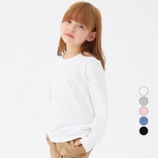 롤리트리 아동용 긴팔 솔리드 기본 티셔츠 리트리 아동용 긴팔 솔리드 기본 티셔츠
