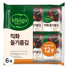 비비고 직화 들기름김, 6개, 54g