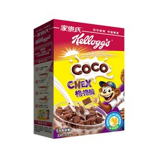 Kellogg's 家樂氏 COCO 可可猴 格格脆巧克力, 含維生素A/B1/B2/C/E 含鈣鐵, 非油炸, 330g, 1盒