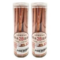 本色原木2B鉛筆, 60支, 本色原木