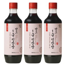 신앙촌 양조 1급 진간장, 3개, 860ml