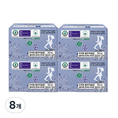 유기농본 오버나이트 생리대 날개형, 패드형, 10개입, 8팩
