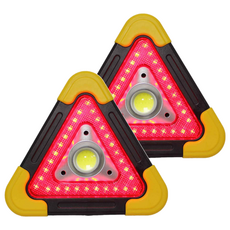 TRENY 5段式充電三角警示燈, 18.5 x 18.5 x 4cm, M-6938, 2個