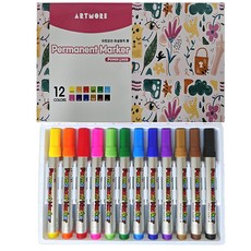 ARTMORE 彩色油性麥克筆 12入, 1個, 12色