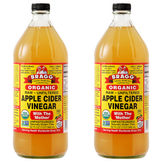 BRAGG 有機蘋果醋，未經過濾，保留醋母及珍貴酵素，營養豐富, 946ml, 2瓶