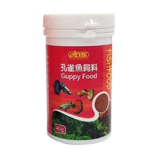 ISTA 伊士達 小型魚/觀賞魚/孔雀魚飼料 微粒 粉狀 40g 觀賞魚飼料, 1罐