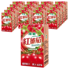 波蜜 紅蕃茄汁, 含健康茄紅素, 果汁48%, 250毫升, 250ml, 18入