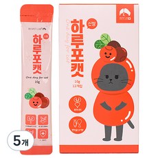 리스펫랩 고양이 하루포캣 신장 영양제 10g x 12p, 5개, 유리너리 (비뇨계), 혼합맛(닭고기/연어)