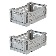Aykasa 土耳其折疊收納箱 (S)灰色, 尺寸: W266*D171*H105 mm, 100%再生環保塑料製造, S 266 x 171 x 105mm, 2個