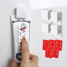 Living Home Detail家用免打孔夾式牙膏架, 白色, 5個