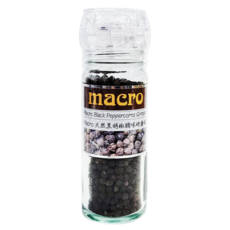 Macro 天然黑胡椒調味研磨罐, 50克, 越南原料產地, 50g, 1瓶