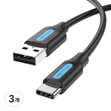 벤션 USB C타입 퀵차지 고속충전케이블 COK, 1m, 혼합색상, 3개