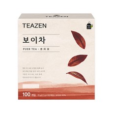TEAZEN 普洱茶套裝, 70g (0.7g*100個), 茶包, 100包, 1盒