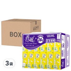 春風 輕柔膚觸抽取式衛生紙, 24包, 3袋