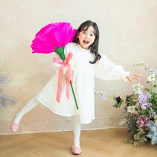 BeautifulDecoSense 巨型康乃馨 蝴蝶結緞帶裝飾款, 洋紅色