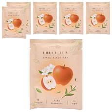 BODY GOALS 高酵輕孅水果茶 蘋果紅茶, 含26種水果酵素, 100億專利益生菌, 膳食纖維, 24g, 6包