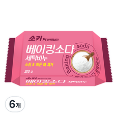 소키 무궁화 프리미엄 베이킹소다 세탁비누, 200g, 6개