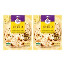 티아시아키친 골든 버터 난 8p, 200g, 2개