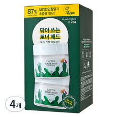 야다 선인장 토너패드 60p, 60개입, 4개