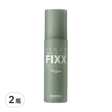 so natural FIXX 植萃敏感肌定妝噴霧, 100ml, 鎮靜舒緩, 妝容持久, 均勻噴霧不結塊, 打造自然妝效, 2瓶