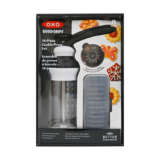 OXO 手工餅乾擠壓器, 輕鬆製作, 防滑推桿, 擠壓式, 透明瓶身, 1257580, 1個