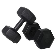 Velika 家用健身房基本六角啞鈴黑色 DB-01, 2個, 5kg