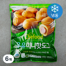 쉐푸드 우유 미니 핫도그 (냉동), 500g, 6개