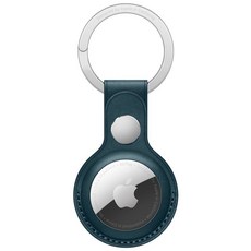 Apple 휴대폰 에어태그 가죽 키링, 발틱 블루(MHJ23FE/A), 1개