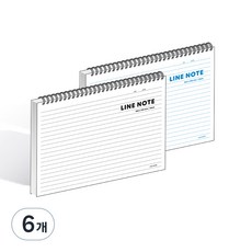 위드나 RULED PP 가로상철노트 세트 80-0080, 랜덤발송, 6개