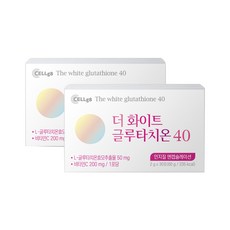 셀게이트 더 화이트 글루타치온 40 30포 먹는 글루타티온 분말 영양제 추천 인지질코팅 미국산직수입원료, 60g, 2개