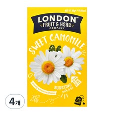 런던앤후르츠앤허브 스위트 캐모마일, 1.5g, 20개입, 4개